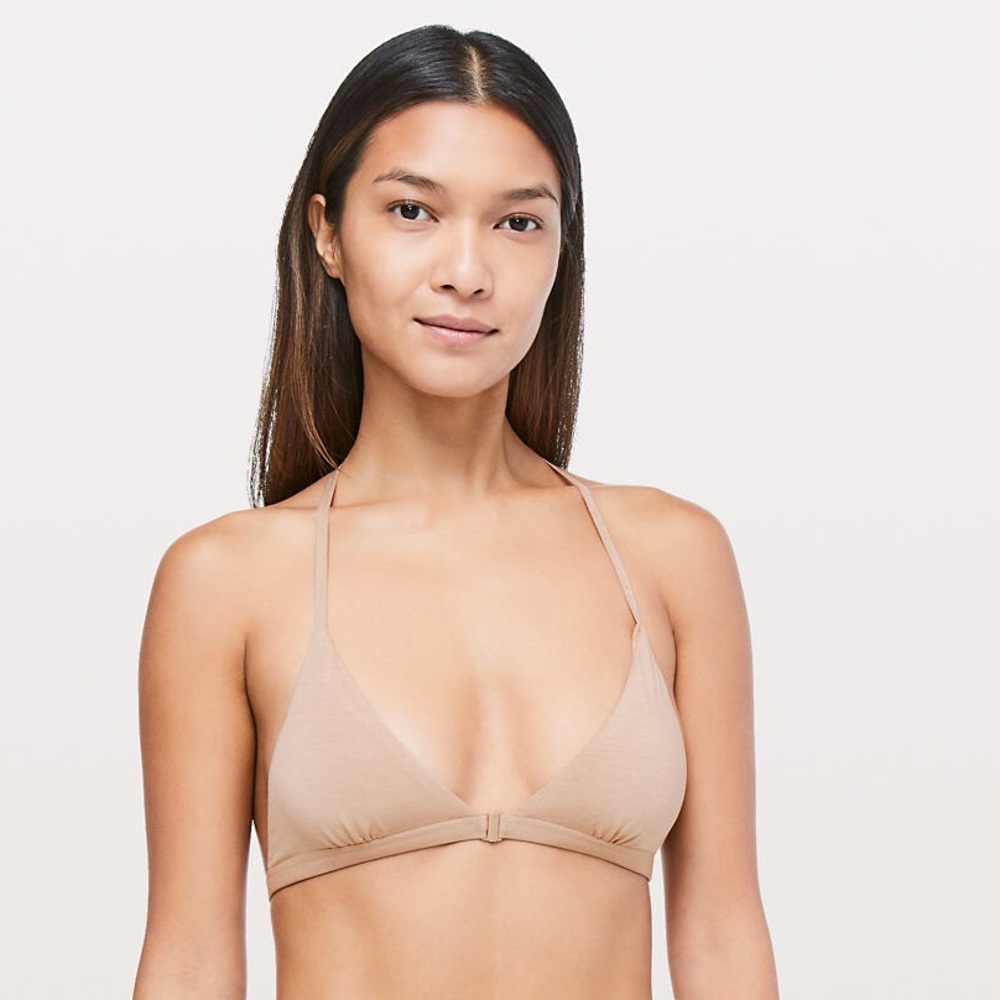 NWT Lululemon SimplyThere Triangle Bralette M Nude